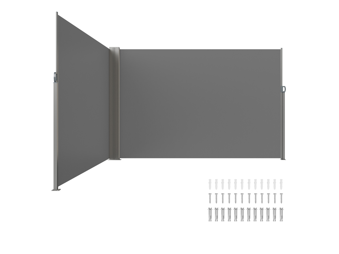 Toldo lateral retráctil Succebuy de 79" x 236", mampara divisoria para patio