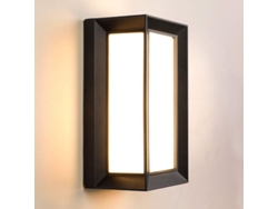 Aplique De Pared Led Moderno Para Exteriores De 18 W, Resistente Al Agua, Ip66, Luz Blanca Cálida, Aluminio (negro).