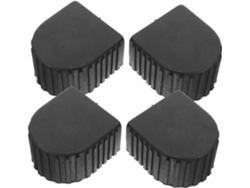 4piezas Cubiertas Superiores Para Escaleras Telescópicas Accesorios De Protección De Plástico Negro Kit De Tapas Para
