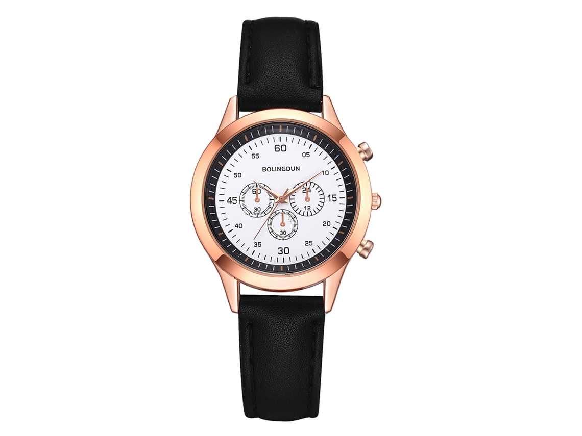 Reloj De Pulsera Analógico De Cuarzo Para Enamorados Con Pantalla Redonda Ultradelgada De Doble Escala.