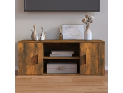 Estantería/Mueble para TV 100X35X40 cm de Madera Procesada Color Roble Ahumado