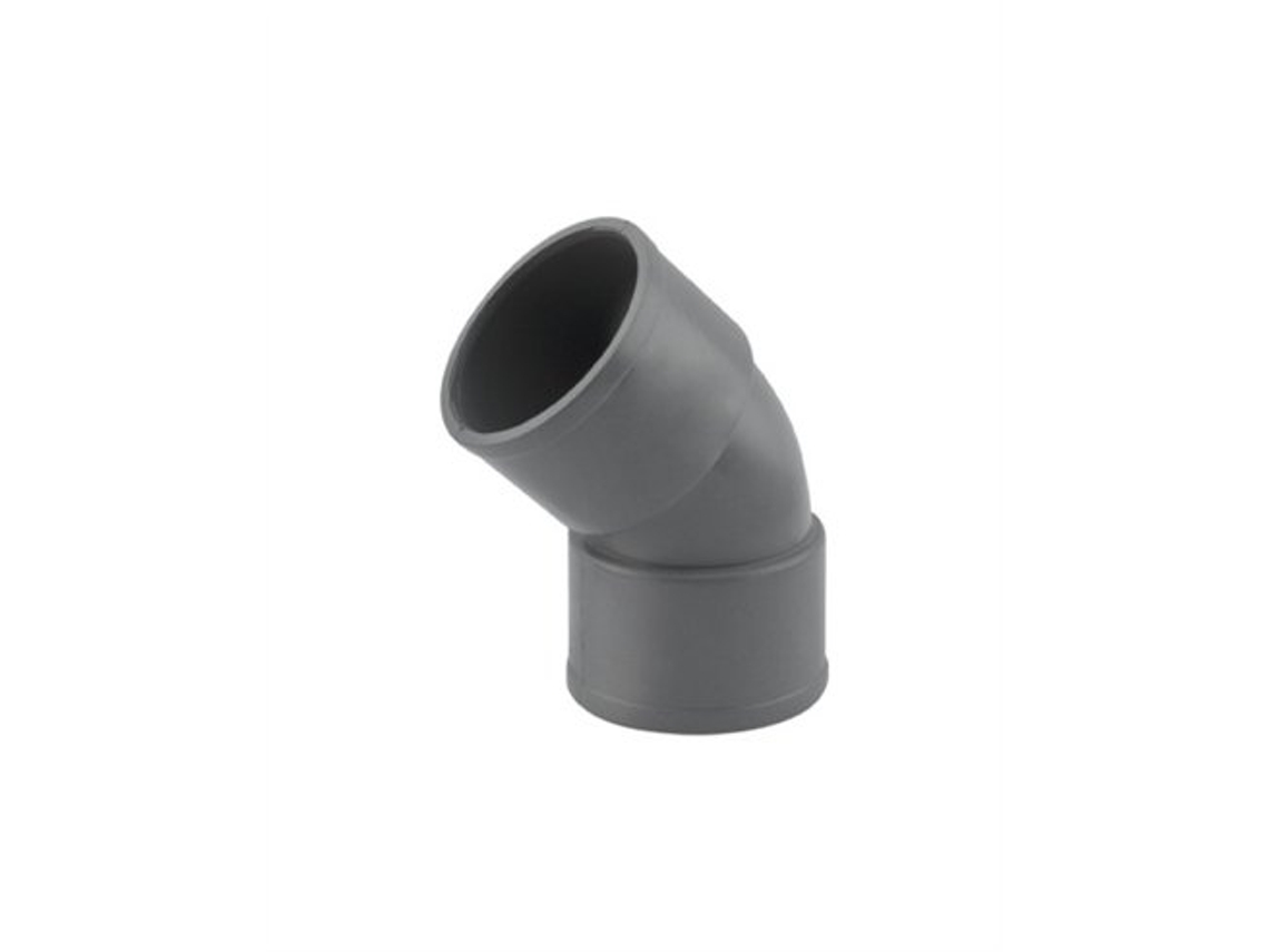 Codo de PVC Hh 45º 50mm, Ibide