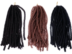 Lot De 3 Perruques Africaines À Dreadlocks Creuses Tresses Longues Mixtes Fibres Légères Y Respi...