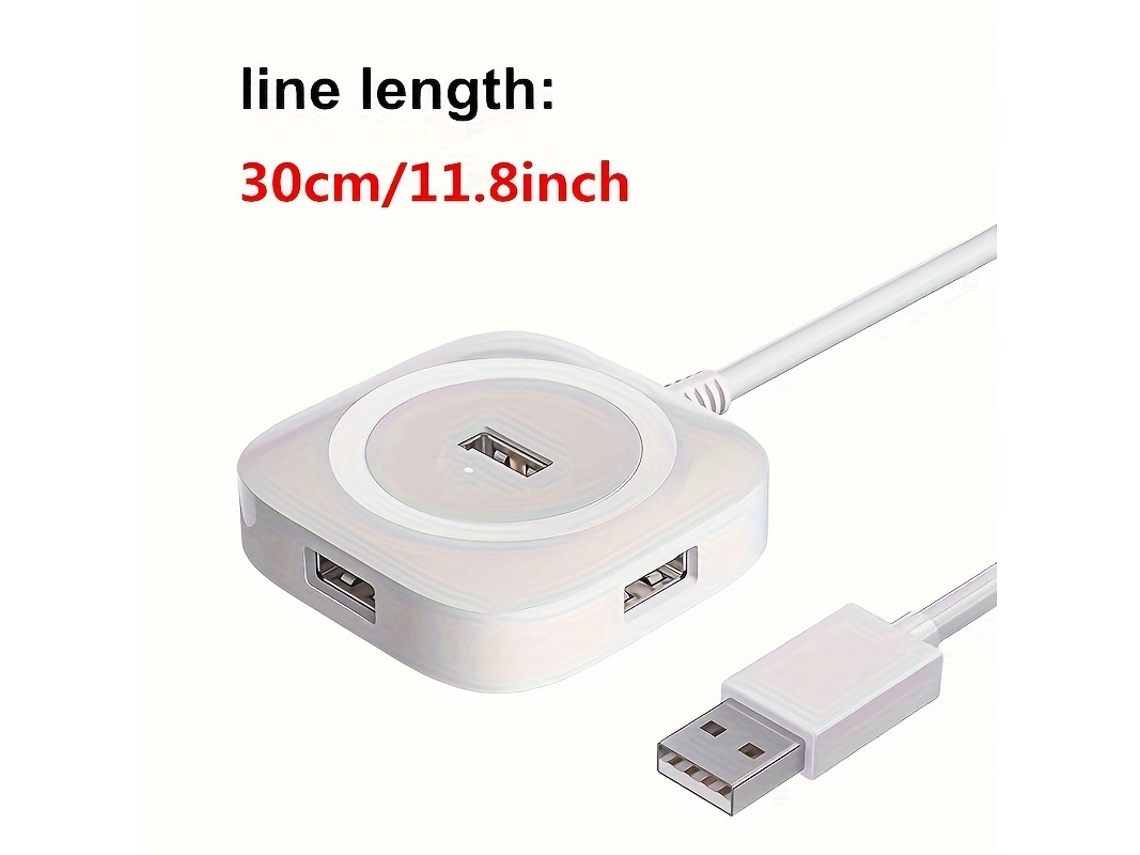 Estación de acoplamiento Yizhood Hub de computadora Plug &amp; Play USB 3.0 Cable divisor Hub Uso doméstico Blanco