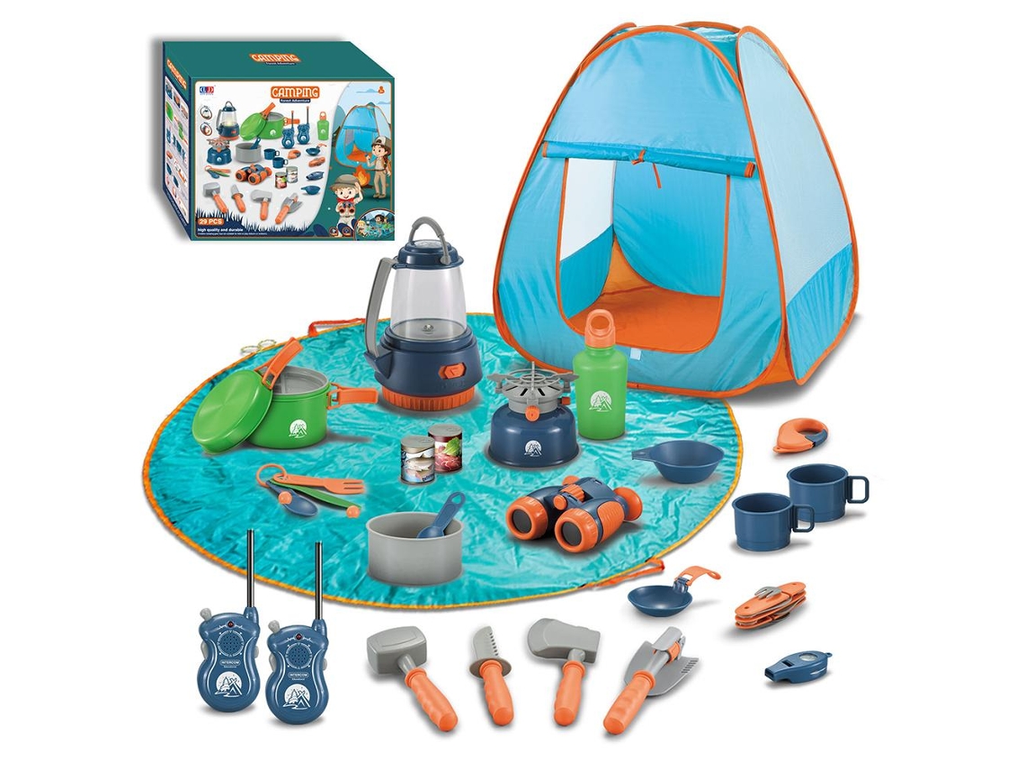 Set De Camping Infantil Con Tienda De Campaña Y Juguetes