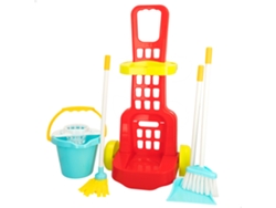 Carrito limpieza juguete c/utensilios 5 pzas My Home Colors COLORBABY