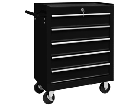 MAISON EXCLUSIVE Carrito caja de herramientas 5 cajones negro