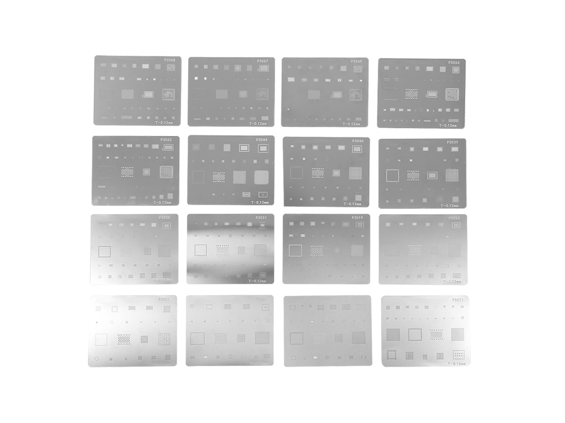 Juego De 16 Moldes De Reballing Bga Para Reparación De Chips Ic De Iphone