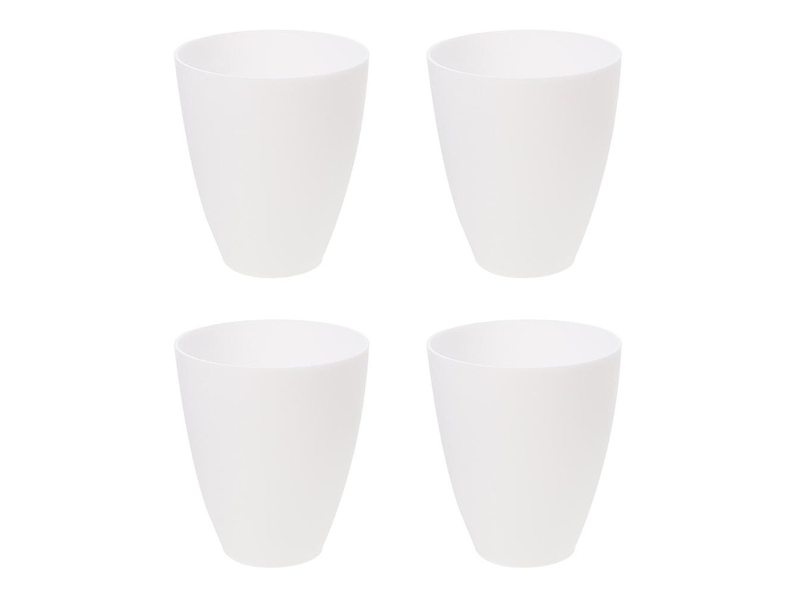 Rebe-4pcs Funda De Lámpara Plástica Simple Decorativa Para Hogar, Cubierta De Lámpara Suave Y Duradera 10x10x11,5cm Blanco