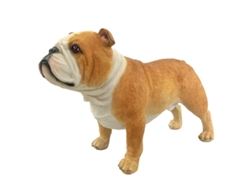 ORIGEN Home Decor Perro Animales Figura de Perro Marrón - 15x22x10cm BY SIGRIS