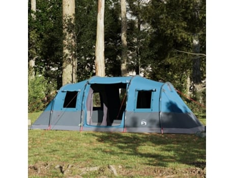 Tienda de campaña familiar túnel 6 personas VIDAXL impermeable azul