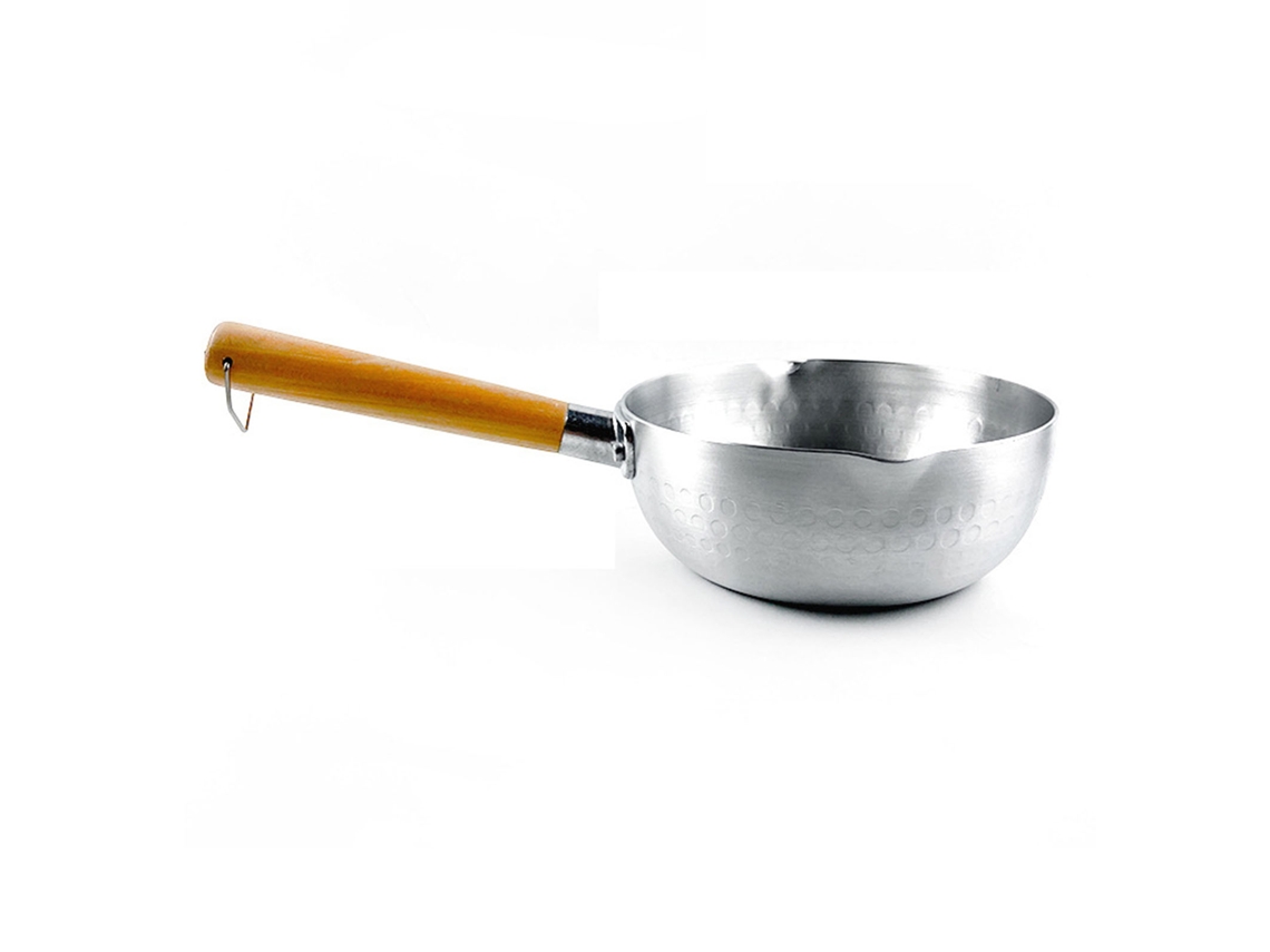 Calentador De Leche De Aluminio Antiadherente Con Mango De Madera, 24 Cm