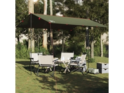 Lona de camping impermeable de 366x306 cm, color verde oliva.