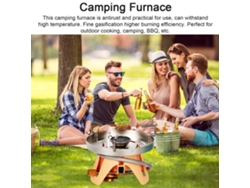Mali estufa de Metal para Camping Ao Ar Livre Portátil com Suporte para Chaleira Desmontável Acessório de Cozinha Mini