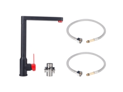 Grifo giratorio para lavabo de baño de acero inoxidable 304 G7/8, mezclador de agua caliente y fría