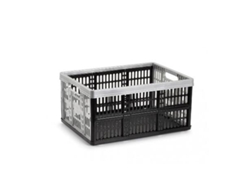 Caja plegable 32l 48x35x23 cm plata