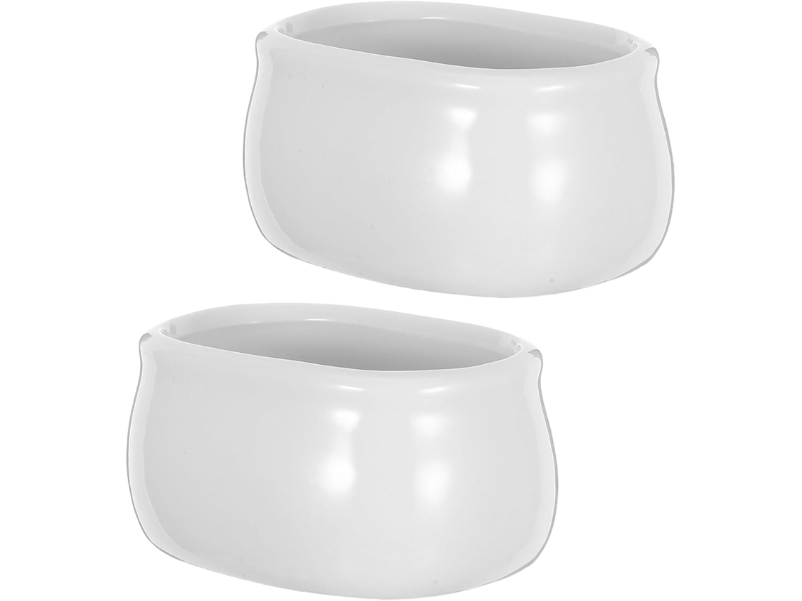 Juego De 2 Piezas De Azucareros Y Soportes Para Bolsitas De Té De Porcelana Blanca, Recipiente Multifuncional.