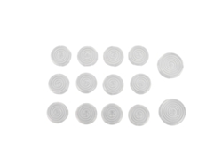 14 Piezas De Teclas Transparentes Blancas Para Joystick De Teclado De Juegos De Lucha De 22.5mm Y 28.5mm