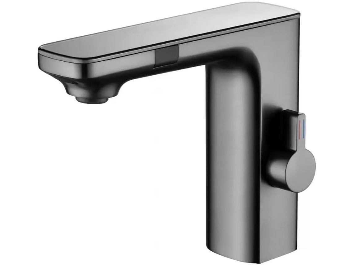 Grifo de baño moderno y lujoso, inteligente, automático y activado por sensor.