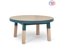 Mesa Redonda de Centro MON PETIT MEUBLE FRANÇAIS (Azul Gris Lehon - Madera - 80 x 45 x 80 cm)