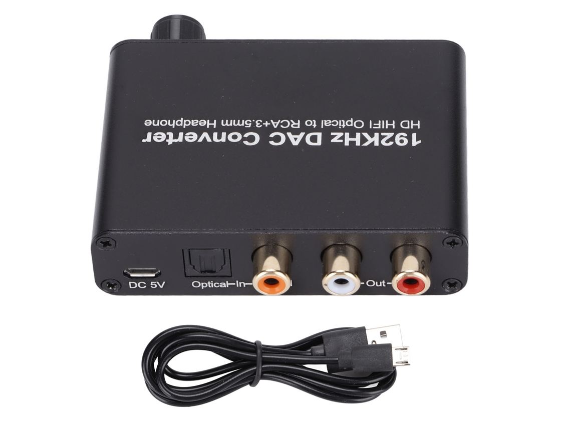 Convertidor De Audio Dac De 192 Khz Con Canal De Retorno De Audio Hd Hifi Para Pc, Cd, Dvd Y Fibra Óptica.