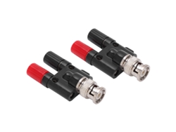 2 Adaptadores Bnc Macho A Conector Banana Hembra, Divisor Coaxial De 4 Mm J.20023