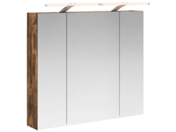 Maison Exclusive - Armario Con Espejo De Baño Roble Ahumado 80 X 14.5 X 70 Cm