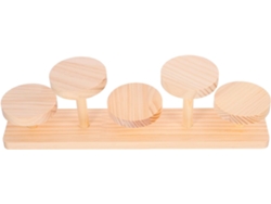 Besportble Soporte De Exhibición De Joyería Healeved De Madera Beige Con Superficie Lisa Y Escalera De Vari...