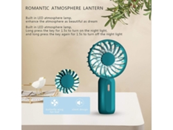 Mini Ventilador  USB de bolsillo ajustable de 3 velocidades Recargable por USB Ideal para dormir en viajes de oficina JEIIBRZUI