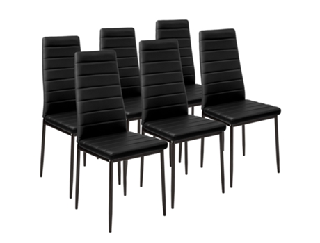 TECTAKE Set 6 Silla TECTAKE Cena De Cuero Sintético