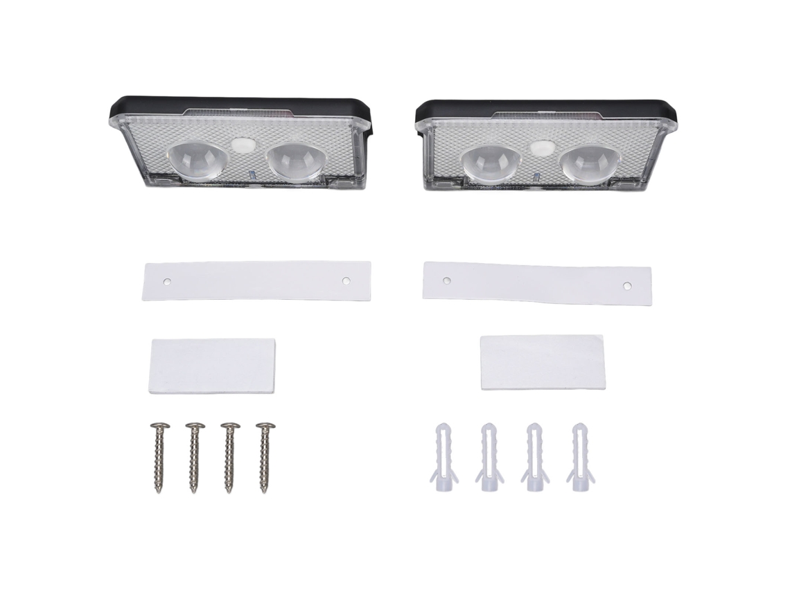 2 Luces Solares Exteriores Para Vallas Ip65 Con 3 Temperaturas De Color Para Jardín, Patio O Terraza.