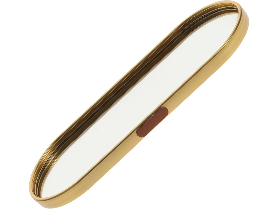Elegante Sofisticada Bandeja Decorativa Espejo Guardar Joyas Cosméticos Fabricada Aluminio Cristal Ideal
