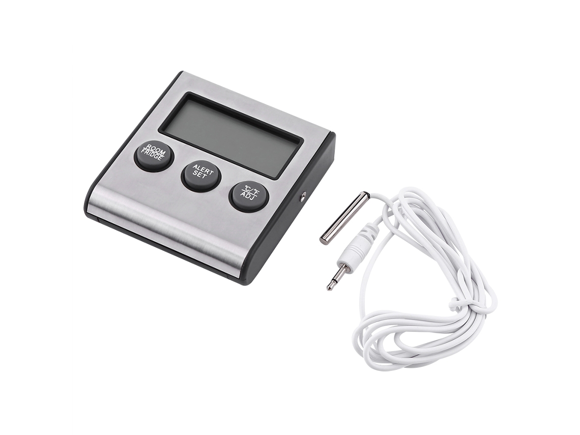 Termómetro Digital Lcd Para Frigorífico Y Congelador Con Imán, Soporte Y Alarma De Temperatura.