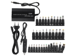 Adaptador de corriente universal Aetheria para portátil de 90 W con 34 conectores CC para el hogar y el coche.