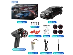 Mini Coche Rc 1/43 Drift Con Giroscopio, 4wd Juguete Mesa Control Remoto, Negro Aeuzwr