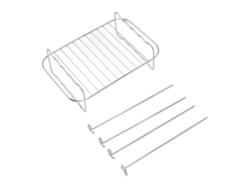 Rejilla De Acero Inoxidable De Doble Capa Para Freidora Ninja Food De 8 Cuartos De Galón, Con Cesta Doble Y Brochetas.