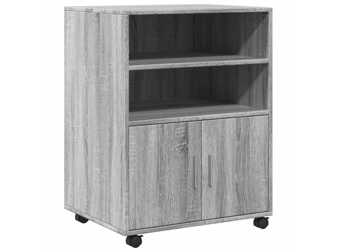 Maison Exclusive - Armario Con Ruedas Madera De Ingeniería Gris Sonoma 60x48x81 Cm