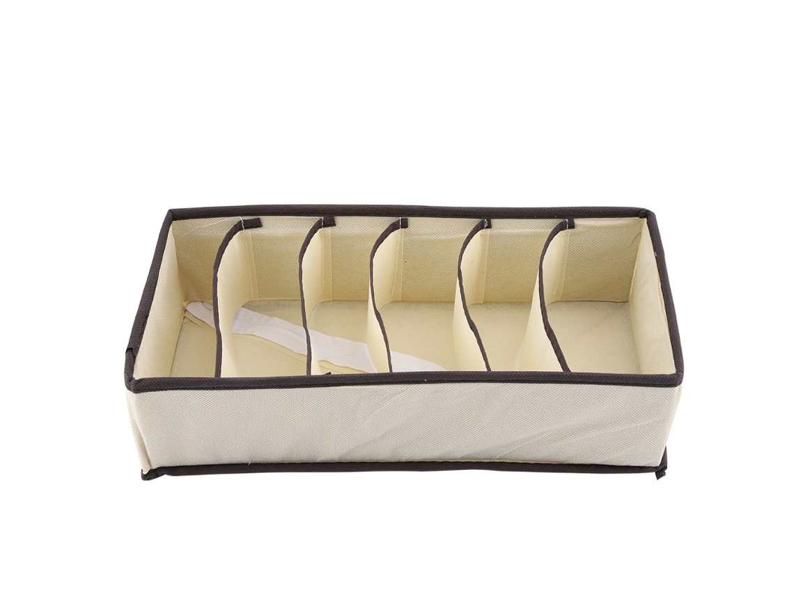 Organizador de ropa interno divisores beige (48x12x3cm) Kofihety