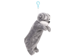 2026rebe-estuche De Lápices Con Forma De Schnauzer Gris, Gran Capacidad, Suave Peluche Con Asa Y Hebilla Portátil