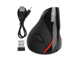 Mouse Vertical Óptico Sem Fio 5d 2ª Geração 1600dpi Para Direita Gaming Escritório Computador Preto