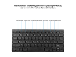 Combo De Teclado Y Ratón Inalámbricos 2.4g, 78 Teclas, Mini Notebook Office Km901