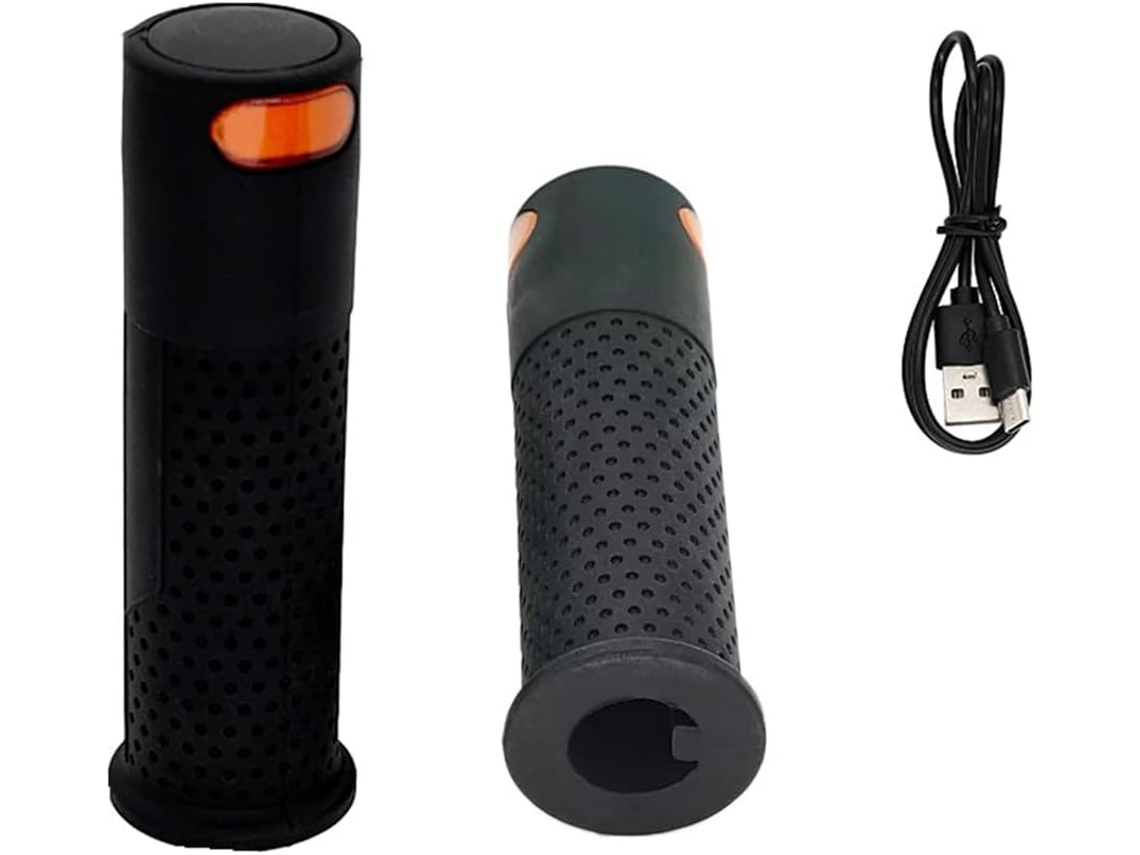 Puños Para Manillar De Patinete Eléctrico Con Intermitentes, Sin Ranuras Para Accesorios.