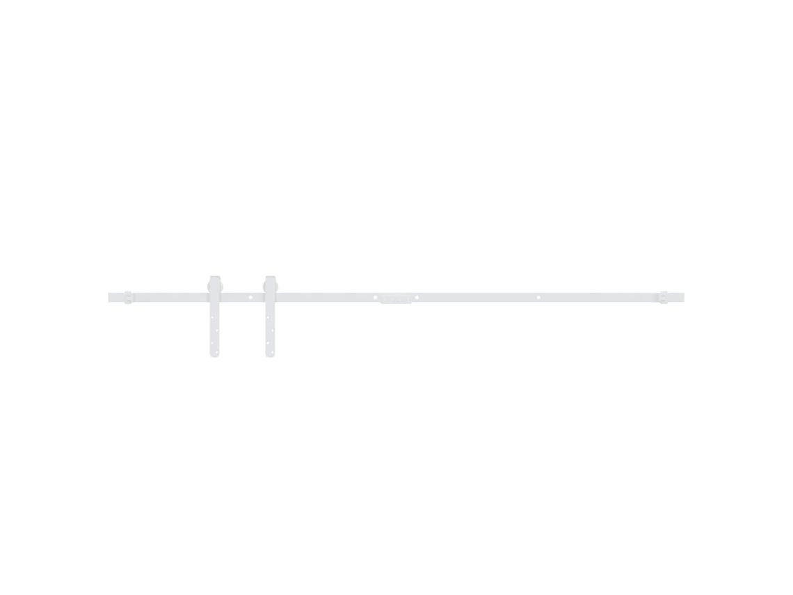 Herrajes para puertas correderas VIDAXL Blanco Acero (122 cm)