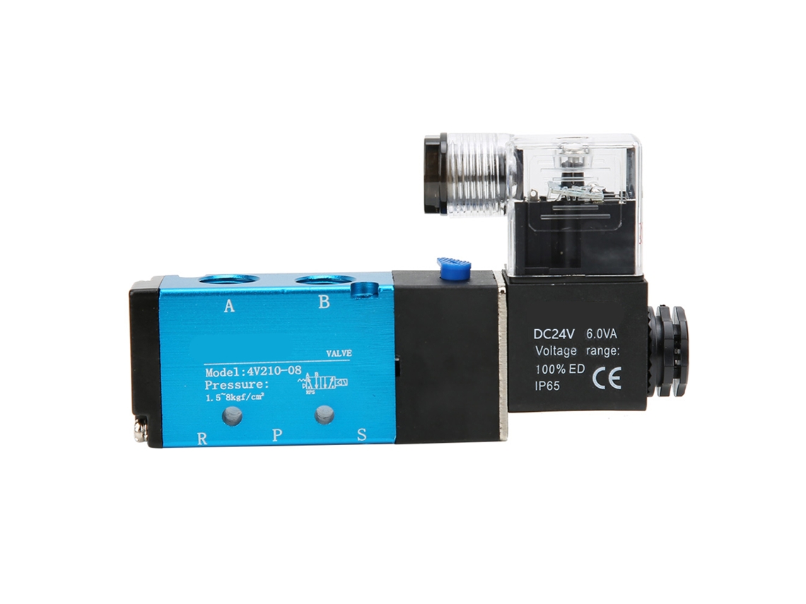 2026velora-válvula Solenoide 4v210‑08 2 Posiciones 5 Vías Aire Filtrado Pt1/4 Dc24v 4.8w Ac 6va