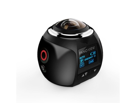 Cámara 360º SLOWMOOSE Vr Gran Angular HD Impermeable Mini Dv Wi-Fi 4K Negro