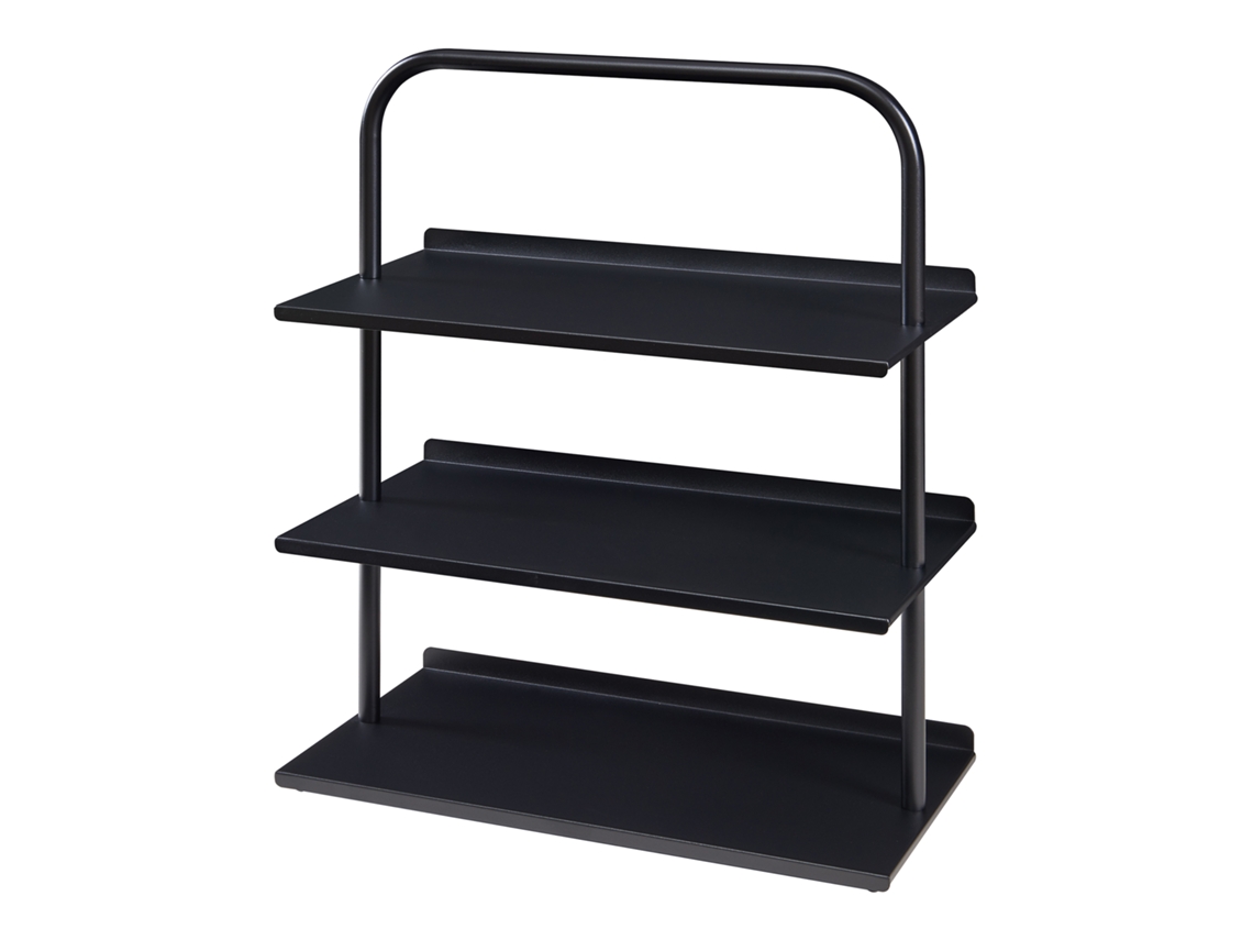 Zapatero Poytya 3 Niveles Acero 73x60x32 Cm Negro [EN.CASA]