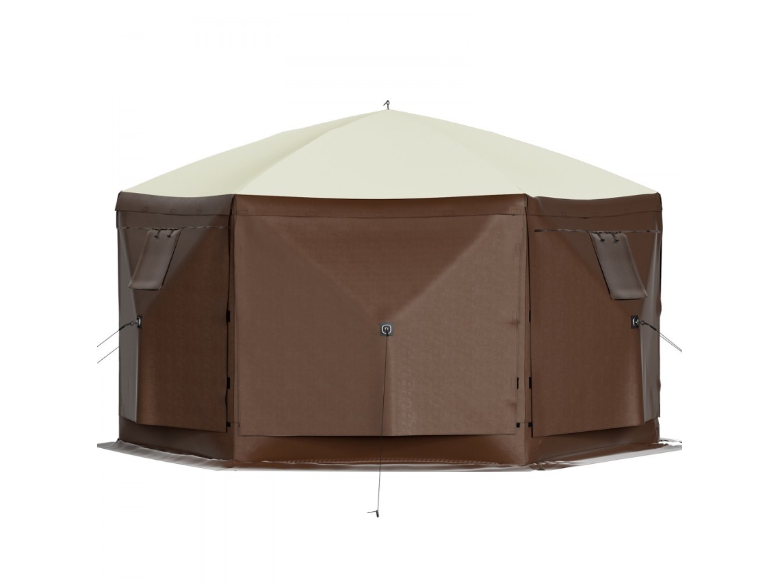 Tienda de campaña plegable de 3,66 x 3,66 m con ventanas, bolsa y piquetes Tekmaquinas
