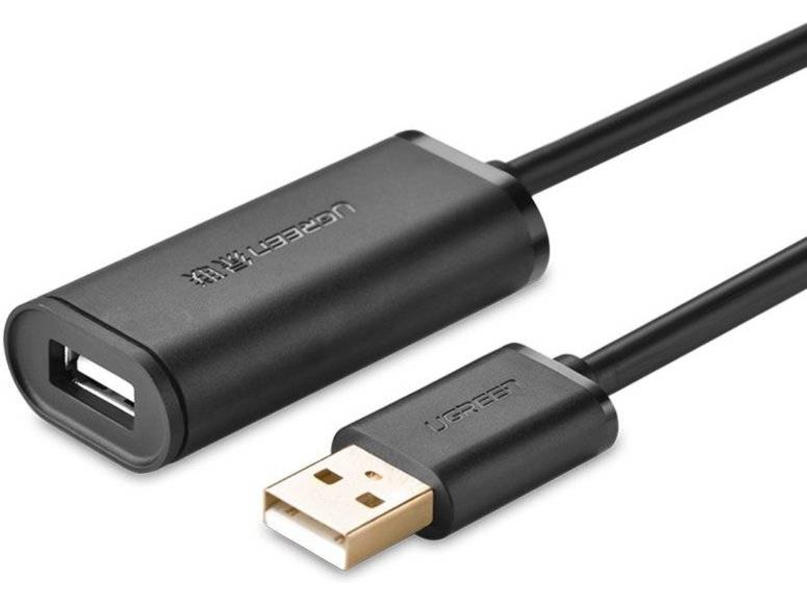 Cable UGREEN (USB - 10m - Negro)