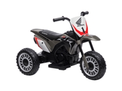 Motocicleta Eléctrica Infantil Honda Crf450rl De 6v Y 3 Km/h Con Claxon Y Arranque Eléctrico, Color Gris.