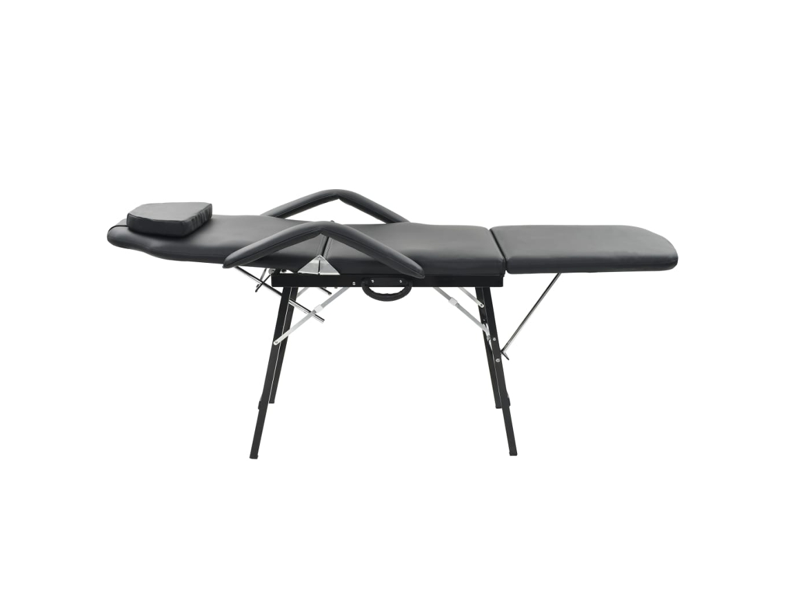 Maison Exclusive - Camilla De Esteticista Cuero Sintético 185x78x76 Cm Negra